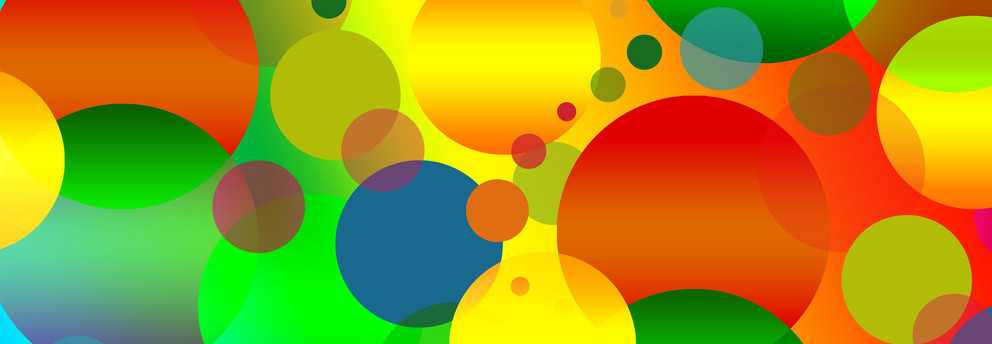 Header_Home bunte Kugeln unterschiedlicher Größe